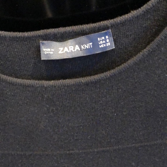 Zara Knit Black Dress size Small S - Picture 4 of 5
